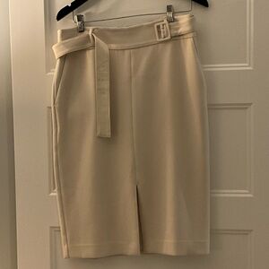 Ann Taylor Cream Pencil Skirt